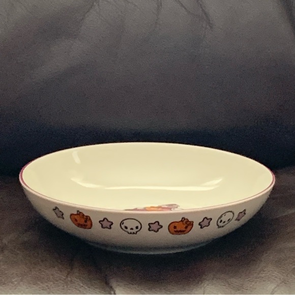 Hello Kitty Witch on Broom 46oz Ceramic Halloween Bowl - Stars Pumpkin Skull - Picture 5 of 9